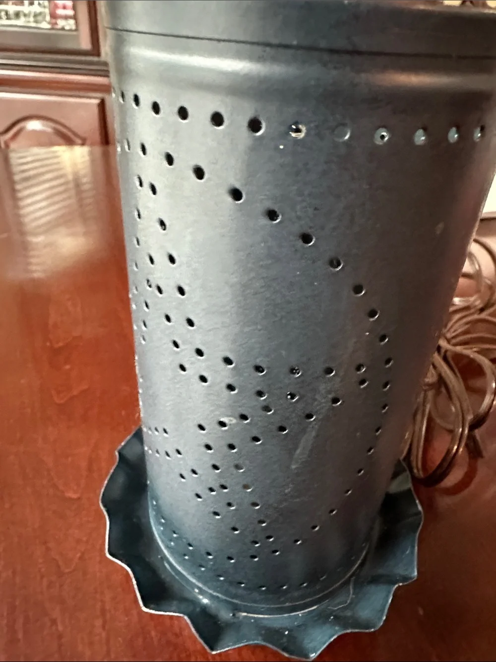 Navy Blue Metal Candle Melt Lamp